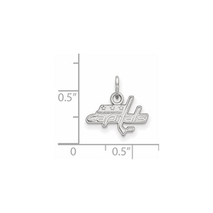 14K White Gold Nhl Logoart Washington Capitals Extra Small Pendant