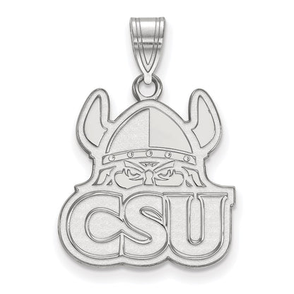 14K White Gold Logoart Cleveland State University Large Pendant
