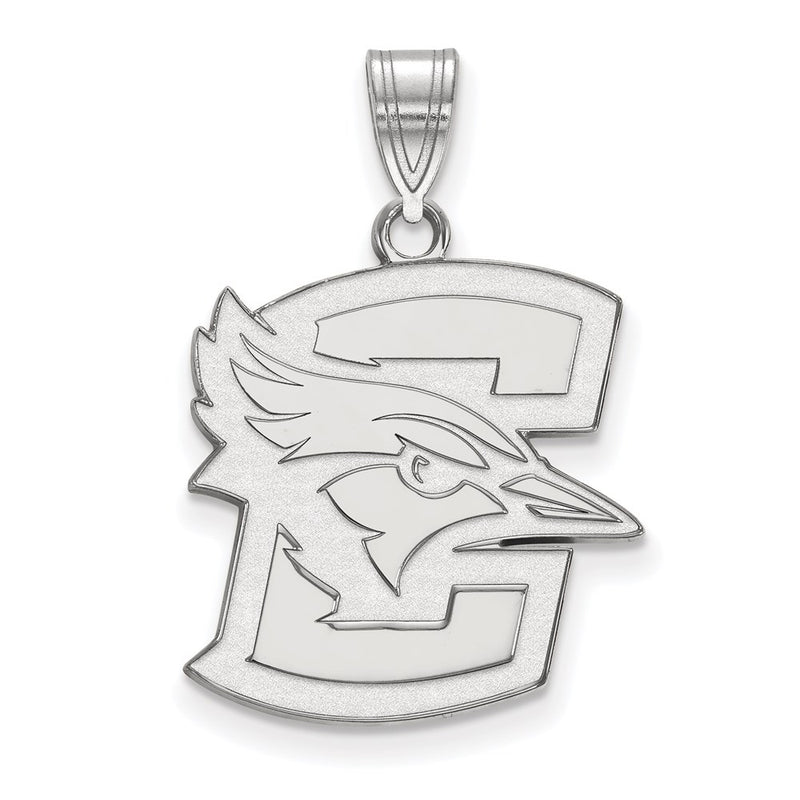 Sterling Silver Rhodium Plated Logoart Creighton University Bluejay Large Pendant