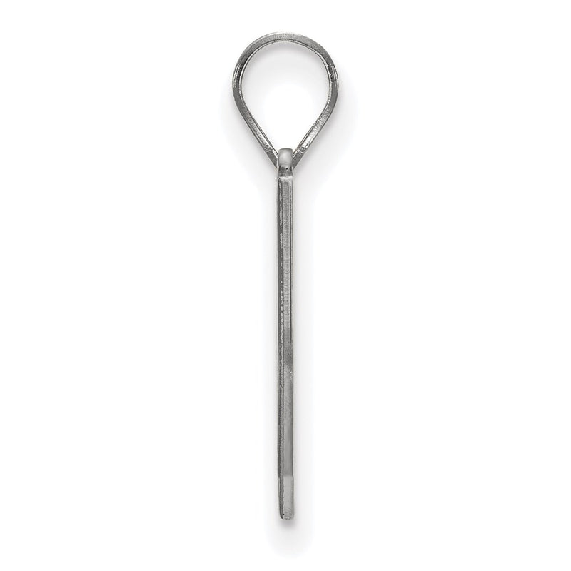 Sterling Silver Rhodium Plated Logoart East Tennessee State University Letter E Shield Small Pendant