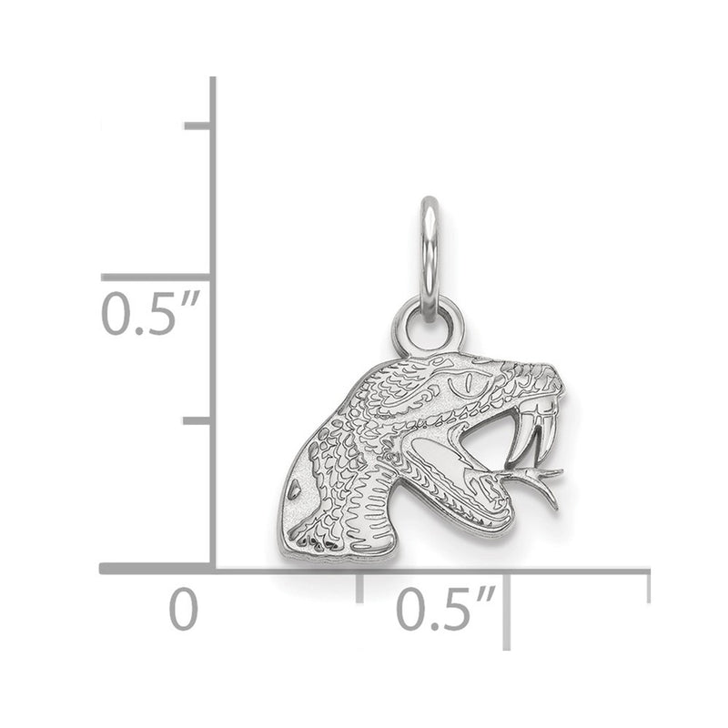 10K White Gold Logoart Florida A And M University Rattler Extra Small Pendant