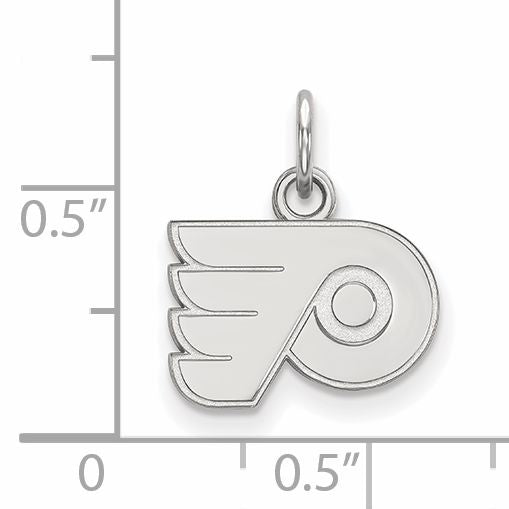 10K White Gold Nhl Logoart Philadelphia Flyers Extra Small Pendant
