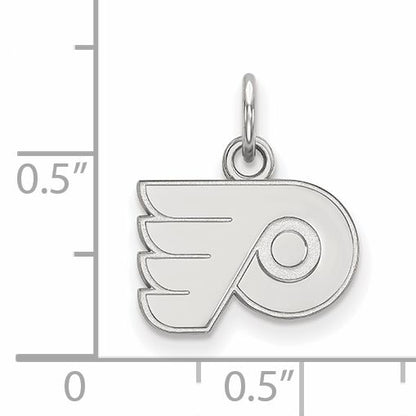 10K White Gold Nhl Logoart Philadelphia Flyers Extra Small Pendant
