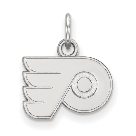 10K White Gold Nhl Logoart Philadelphia Flyers Extra Small Pendant