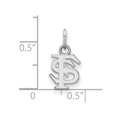 Sterling Silver Rhodium Plated Logoart Florida State University F S Extra Small Pendant