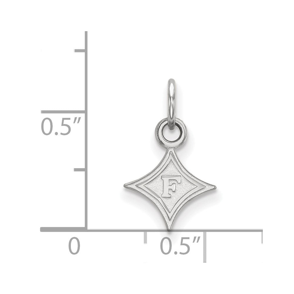 14K White Gold Logoart Furman University Extra Small Pendant