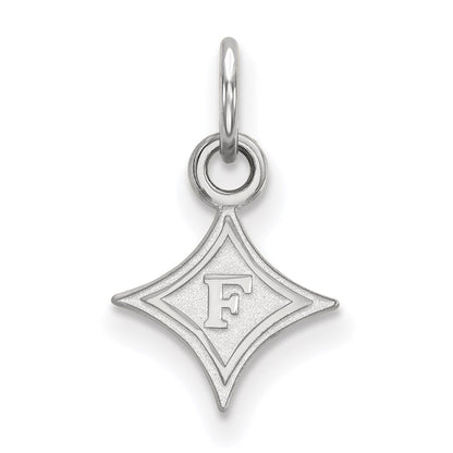 14K White Gold Logoart Furman University Extra Small Pendant