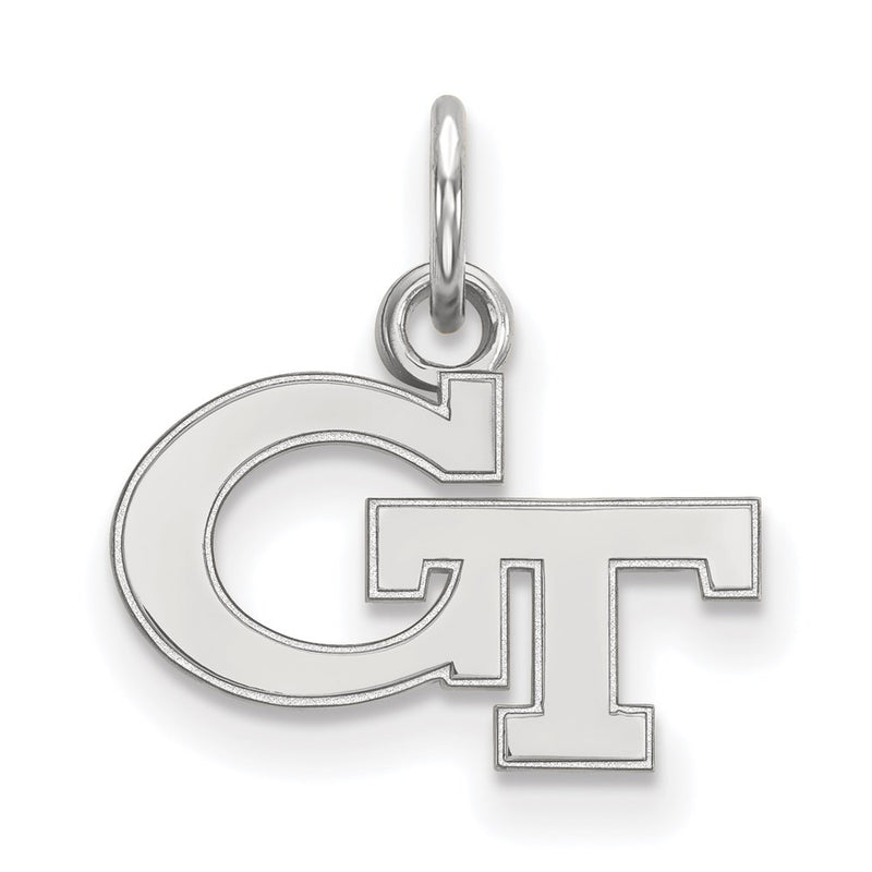 10K White Gold Logoart Georgia Institute Of Technology G T Extra Small Pendant