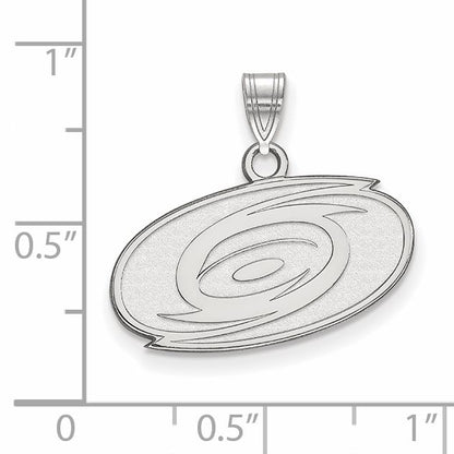 10K White Gold Nhl Logoart Carolina Hurricanes Small Pendant