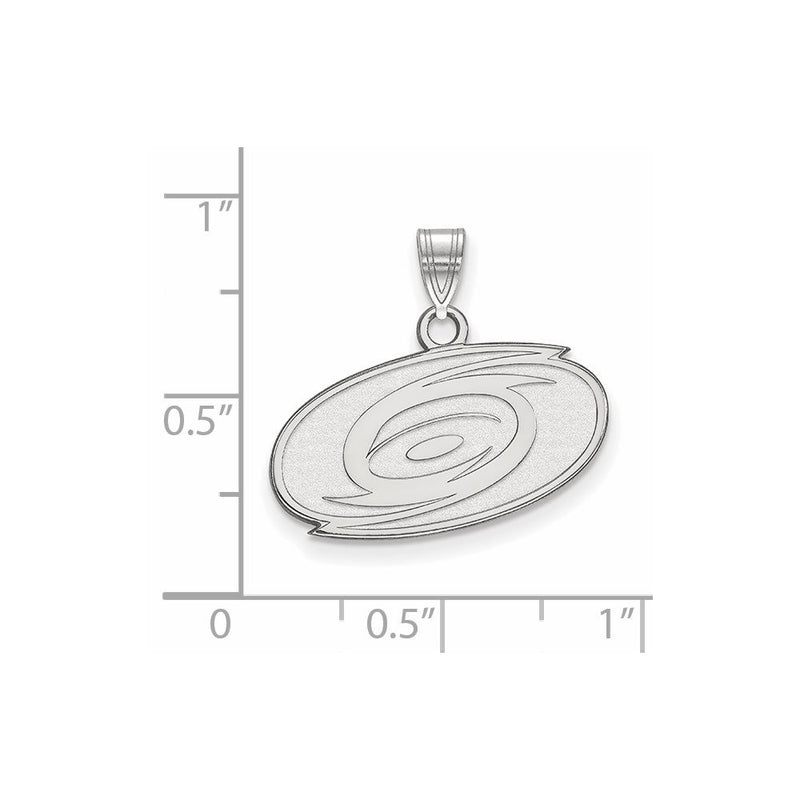 14K White Gold Nhl Logoart Carolina Hurricanes Small Pendant