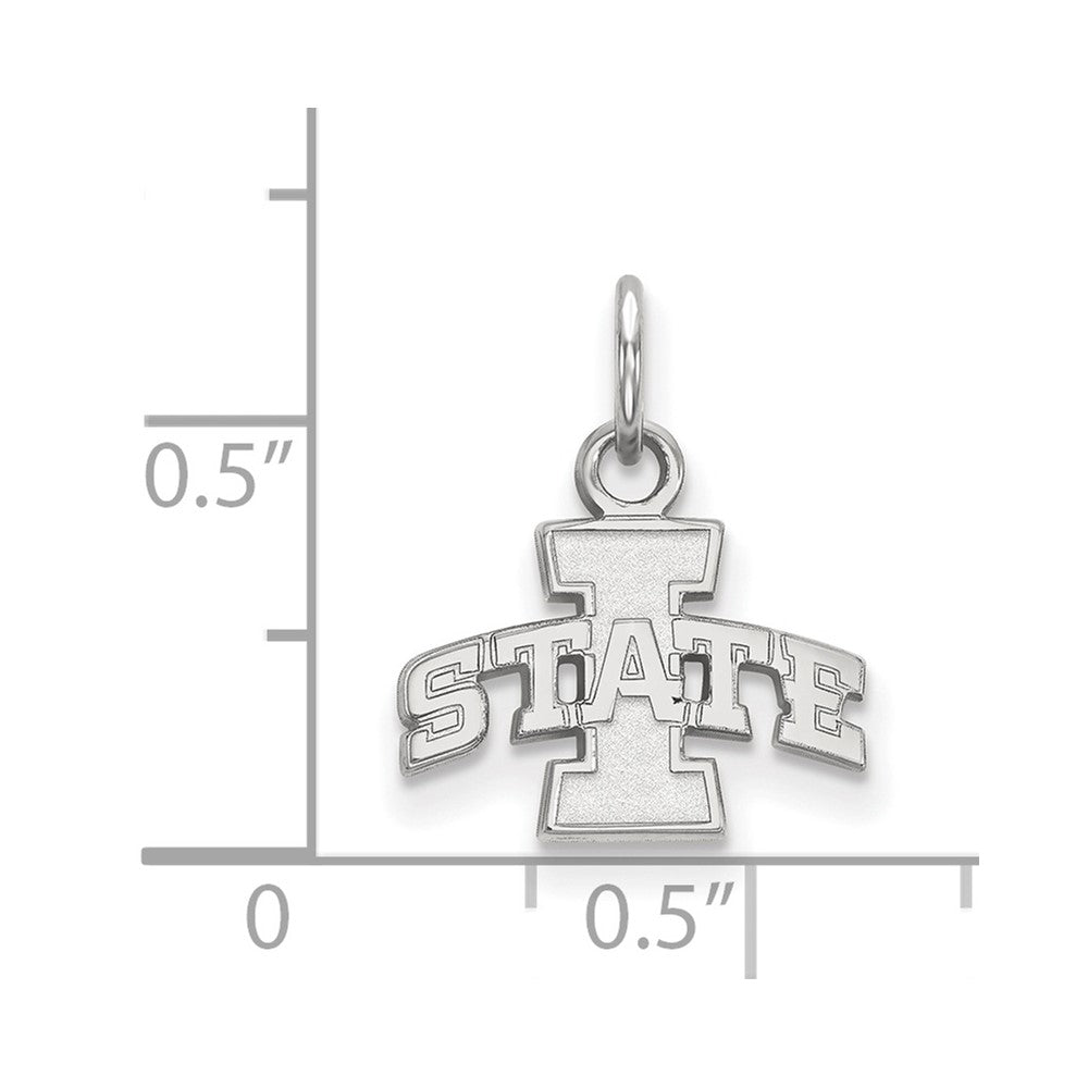 10K White Gold Logoart Iowa State University Extra Small Pendant