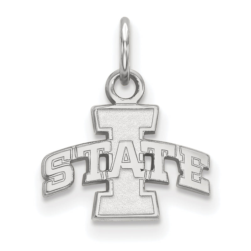Sterling Silver Rhodium Plated Logoart Iowa State University Extra Small Pendant