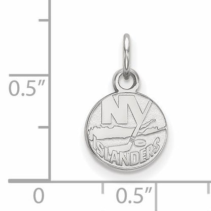 10K White Gold Nhl Logoart New York Islanders Extra Small Pendant