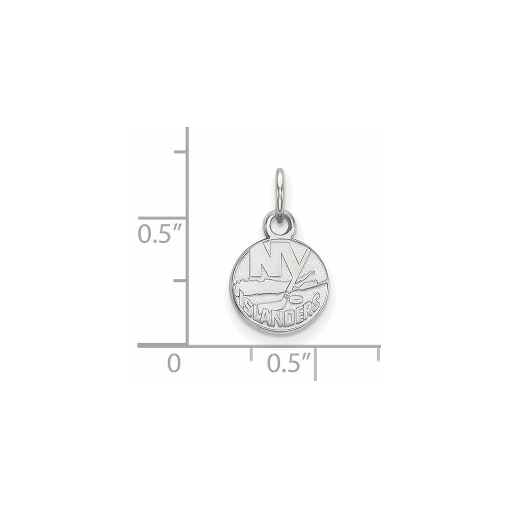 14K White Gold Nhl Logoart New York Islanders Extra Small Pendant