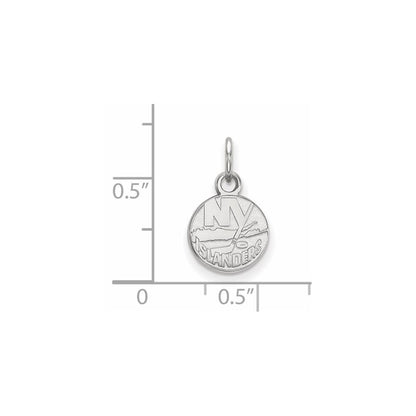 14K White Gold Nhl Logoart New York Islanders Extra Small Pendant