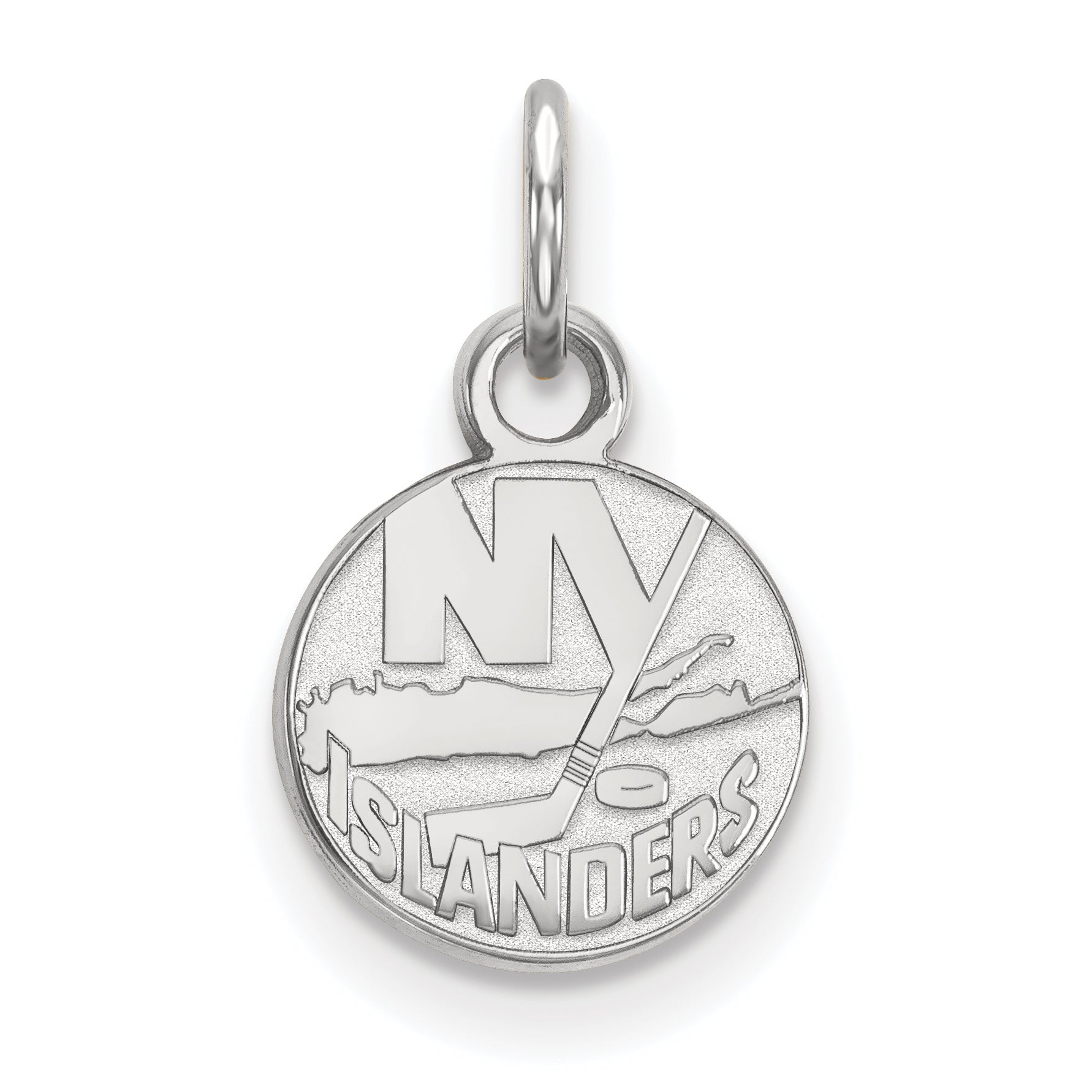10K White Gold Nhl Logoart New York Islanders Extra Small Pendant