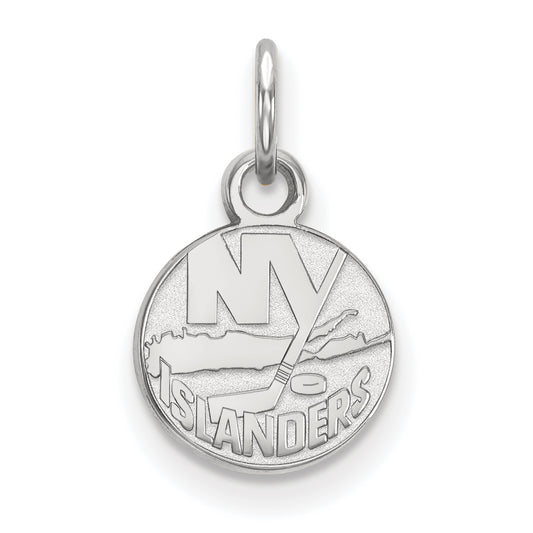 10K White Gold Nhl Logoart New York Islanders Extra Small Pendant