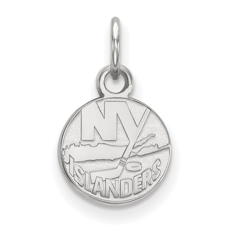 10K White Gold Nhl Logoart New York Islanders Extra Small Pendant