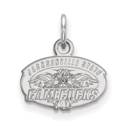 14K White Gold Logoart Jacksonville State University Extra Small Pendant