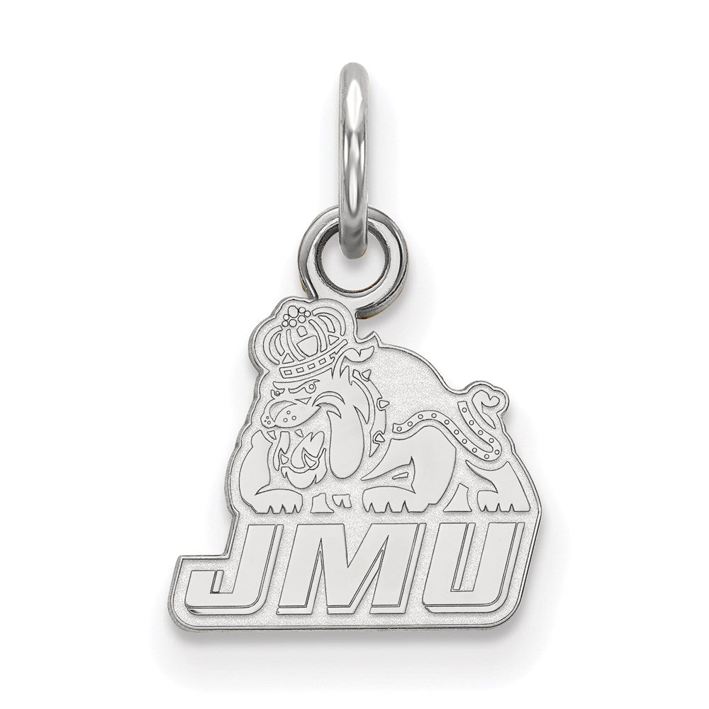 10K White Gold Logoart James Madison University Extra Small Pendant