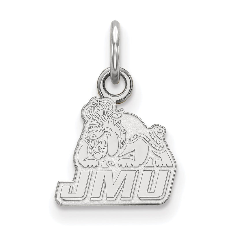 10K White Gold Logoart James Madison University Extra Small Pendant