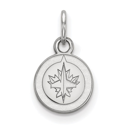 Sterling Silver Rhodium Plated Nhl Logoart Winnipeg Jets Extra Small Pendant