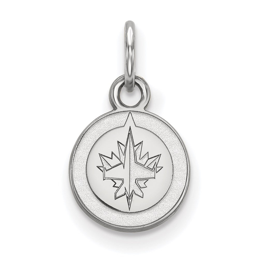 14K White Gold Nhl Logoart Winnipeg Jets Extra Small Pendant