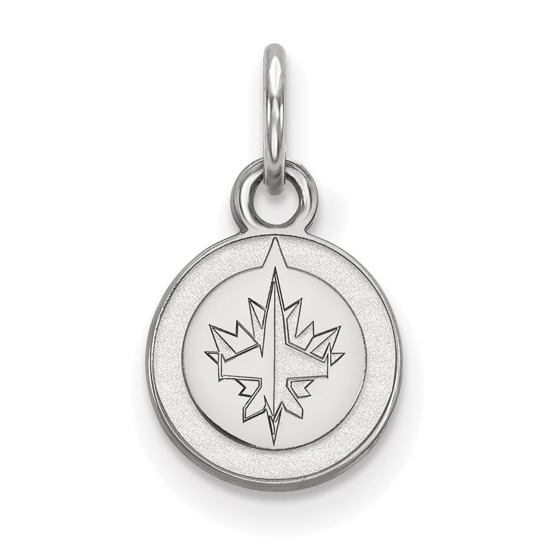14K White Gold Nhl Logoart Winnipeg Jets Extra Small Pendant