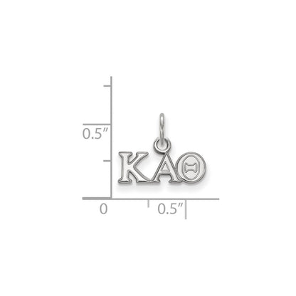 Sterling Silver Rhodium Plated Logoart Kappa Alpha Theta Sorority Greek Letters Extra Small Pendant