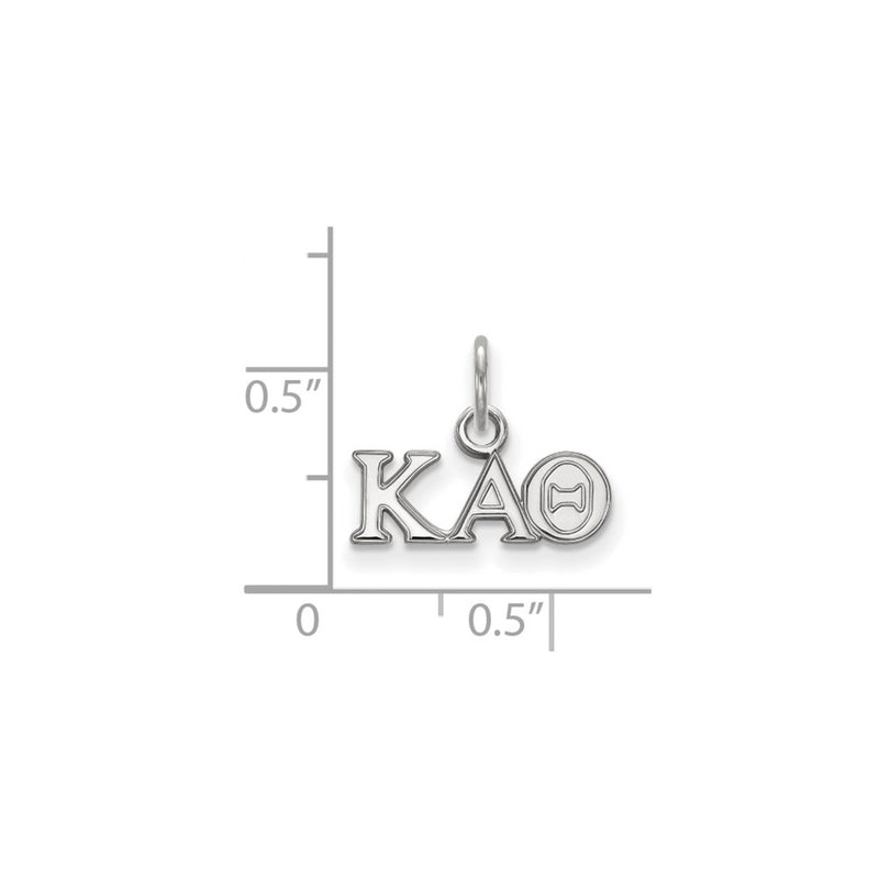Sterling Silver Rhodium Plated Logoart Kappa Alpha Theta Sorority Greek Letters Extra Small Pendant