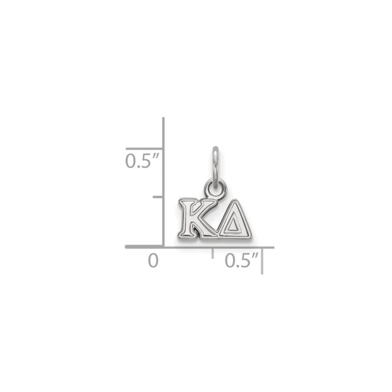 Sterling Silver Rhodium Plated Logoart Kappa Delta Sorority Greek Letters Extra Small Pendant