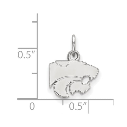 10K White Gold Logoart Kansas State University Wildcat Extra Small Pendant