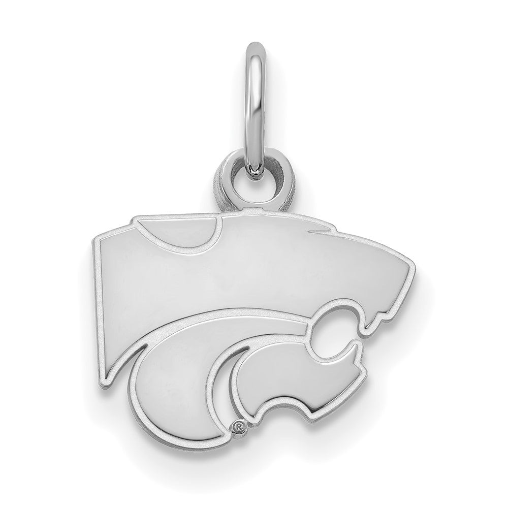 10K White Gold Logoart Kansas State University Wildcat Extra Small Pendant