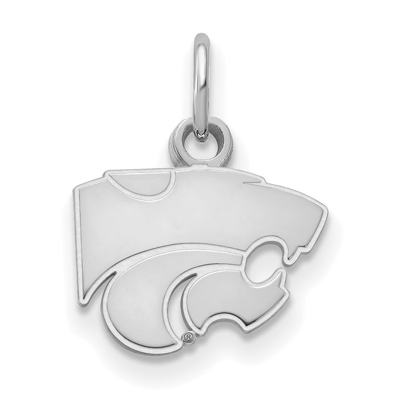 10K White Gold Logoart Kansas State University Wildcat Extra Small Pendant
