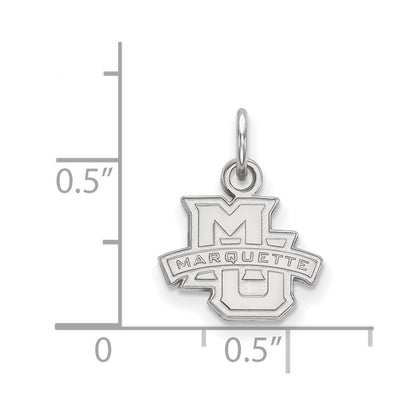Sterling Silver Rhodium Plated Logoart Marquette University Extra Small Pendant