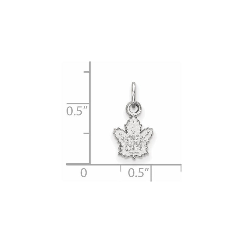 Sterling Silver Rhodium Plated Nhl Logoart Toronto Maple Leafs Extra Small Pendant