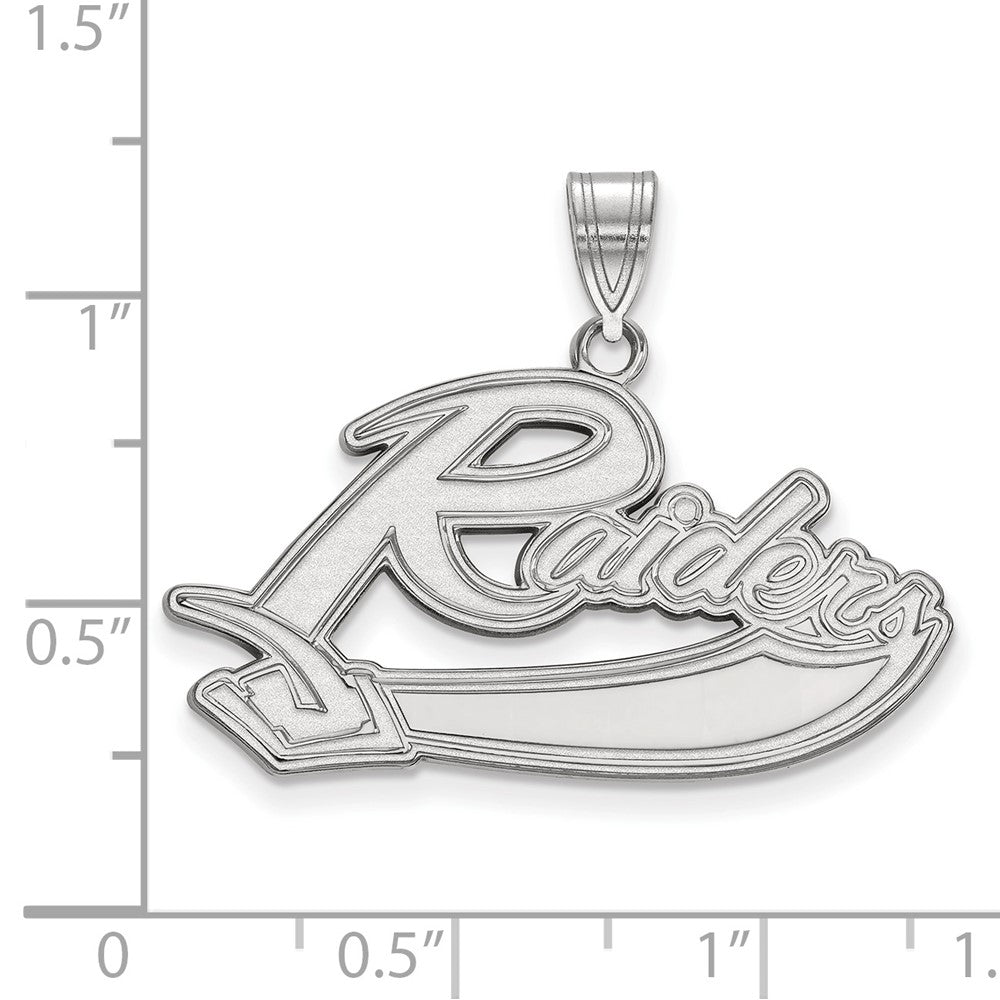 10K White Gold Logoart Mt Union College Raiders Large Pendant