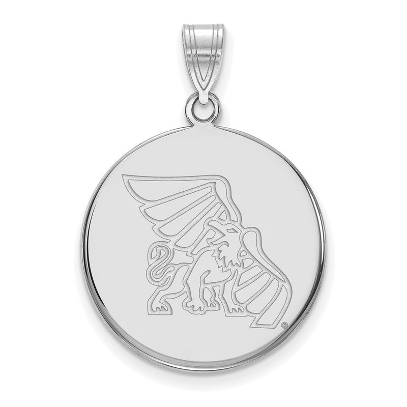 10K White Gold Logoart Missouri Western State University Griffon Large Disc Pendant