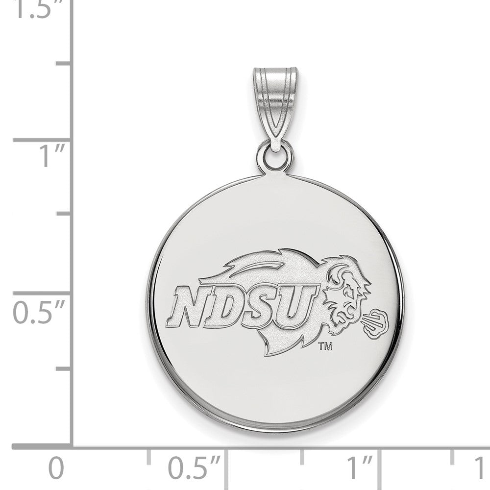 10K White Gold Logoart North Dakota State University Large Disc Pendant