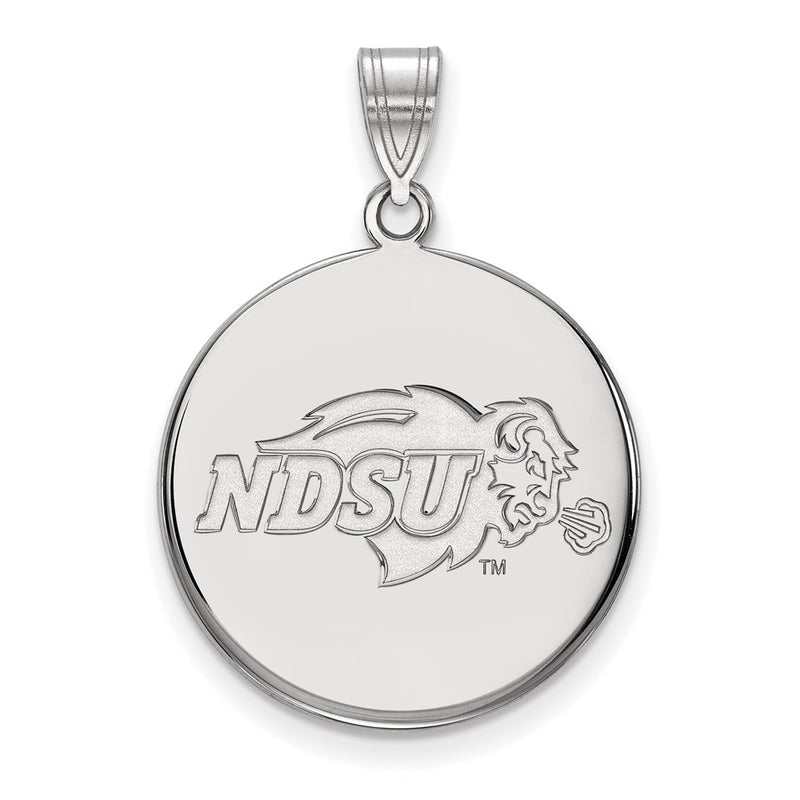 10K White Gold Logoart North Dakota State University Large Disc Pendant