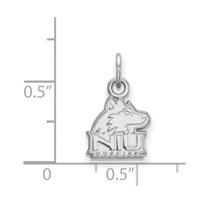 Sterling Silver Rhodium Plated Logoart Northern Illinois University N I U Huskies Extra Small Pendant