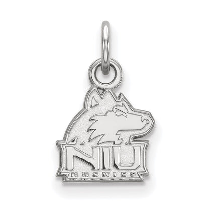 Sterling Silver Rhodium Plated Logoart Northern Illinois University N I U Huskies Extra Small Pendant