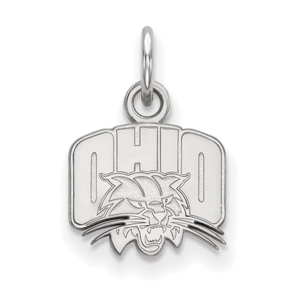 Sterling Silver Rhodium Plated Logoart Ohio University Extra Small Pendant