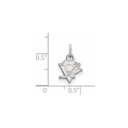 14K White Gold Nhl Logoart Pittsburgh Penguins Extra Small Pendant