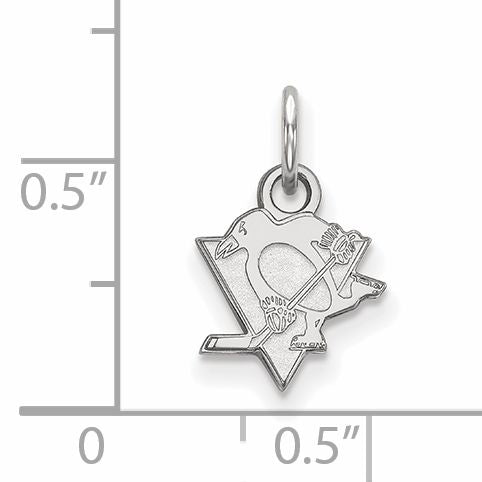 10K White Gold Nhl Logoart Pittsburgh Penguins Extra Small Pendant