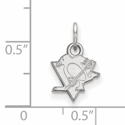10K White Gold Nhl Logoart Pittsburgh Penguins Extra Small Pendant