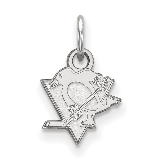 10K White Gold Nhl Logoart Pittsburgh Penguins Extra Small Pendant