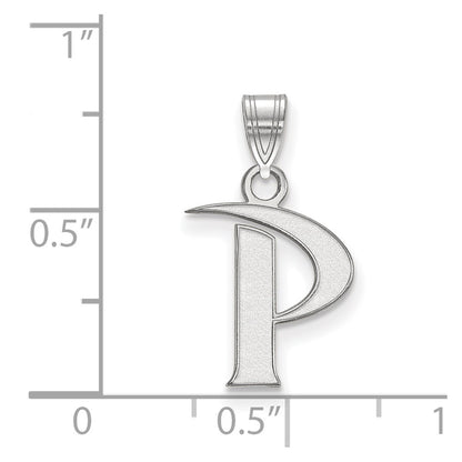 10K White Gold Logoart Pepperdine University Letter P Small Pendant