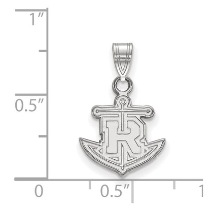 Sterling Silver Rhodium Plated Logoart Rollins College Anchor Small Pendant