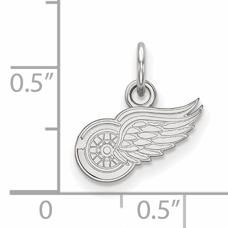 10K White Gold Nhl Logoart Detroit Red Wings Extra Small Pendant